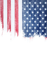 Grunge USA flag. American flag with grunge texture.