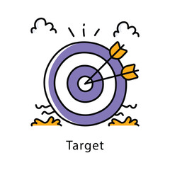 Fototapeta premium Target Vector Filled Outline Style Icon. Eps 10 file