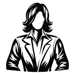 Stylish Retro Silhouette of a Person in a Business Suit