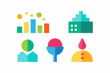 data visualization vector silhouette illustration isolated on white background