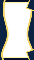 Template Border Twibbon Certificate Blue Gold