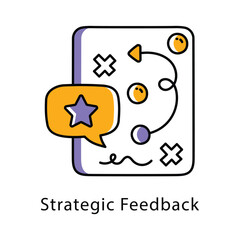 Strategic Feedback  Vector Filled Outline Style Icon. Eps 10 file      