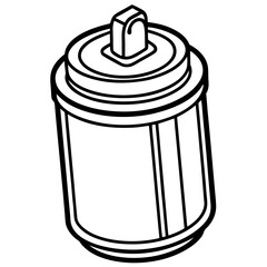 vector illustration of a tin can