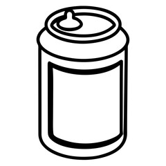 vector illustration of a can