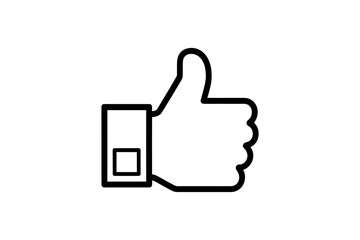 Thumbs up like icon approval symbol positive sign