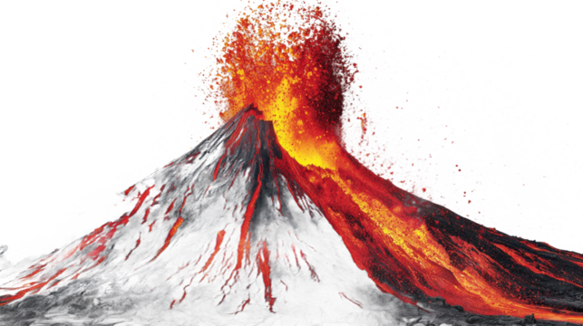 Volcanic Eruption in Full Force