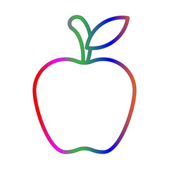 Apple line gradient icon