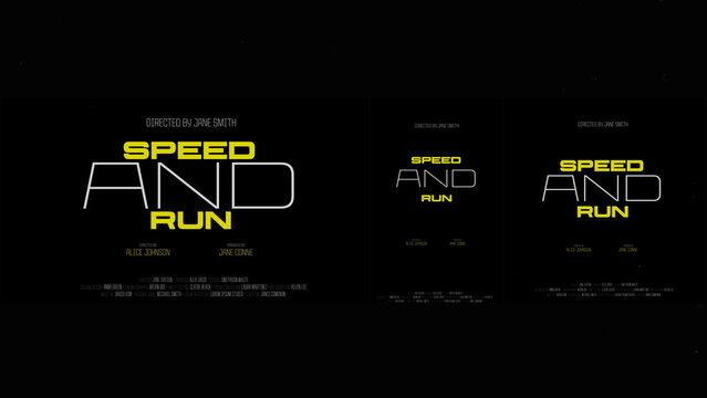 Cinematic Film Title Card, Movie Poster Typography Overlay 55 | Fully Modular Editable Layouts & Easy Text Animator Control to Create Custom Text Animations Without KeyFrames 
