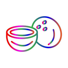 Coconut line gradient icon