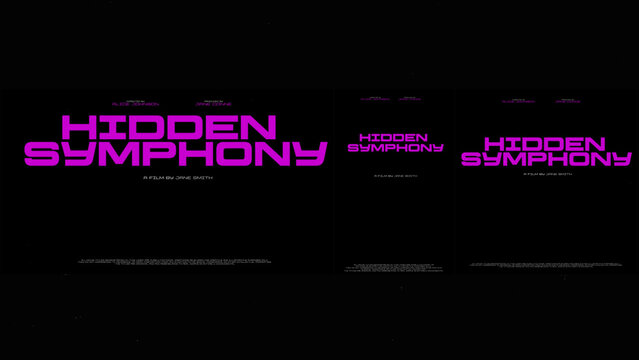 Cinematic Film Title Card, Movie Poster Typography Overlay 56 | Fully Modular Editable Layouts & Easy Text Animator Control to Create Custom Text Animations Without KeyFrames 