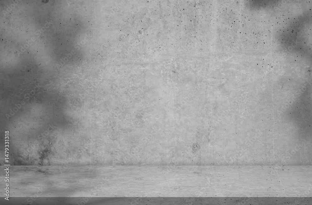 Aufkleber grey background.shadow and light effect on cement texture wall room and concrete floor,room studio s
