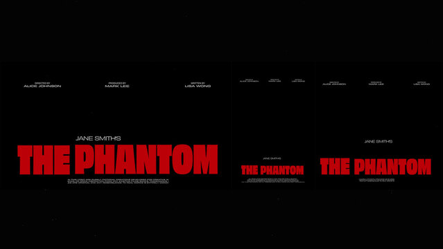 Cinematic Film Title Card, Movie Poster Typography Overlay 58 | Fully Modular Editable Layouts & Easy Text Animator Control to Create Custom Text Animations Without KeyFrames 