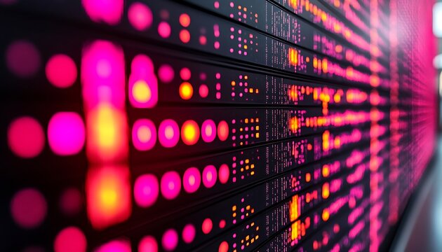 Abstract digital display wall