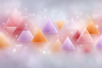 Warm-toned triangle pattern in pastel oranges and pinks, softly blended into a light background, 