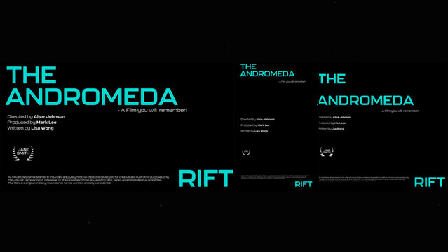 Cinematic Film Title Card, Movie Poster Typography Overlay 62 | Fully Modular Editable Layouts & Easy Text Animator Control to Create Custom Text Animations Without KeyFrames 