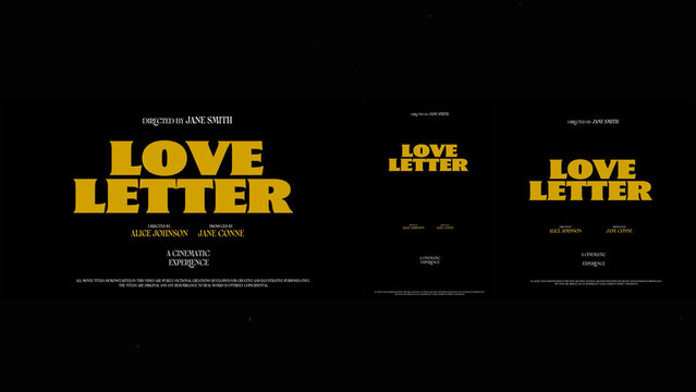 Cinematic Film Title Card, Movie Poster Typography Overlay 75 | Fully Modular Editable Layouts & Easy Text Animator Control to Create Custom Text Animations Without KeyFrames 