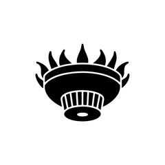 creative details Outline silhouette Smoke detector icon vector illustration