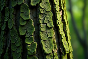 Close-up of beech tree bark, exhibiting a greenish hue , bark, surface, natural