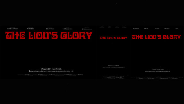 Cinematic Film Title Card, Movie Poster Typography Overlay 87 | Fully Modular Editable Layouts & Easy Text Animator Control to Create Custom Text Animations Without KeyFrames 