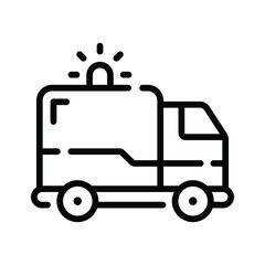 Ready to use outline style icon of ambulance