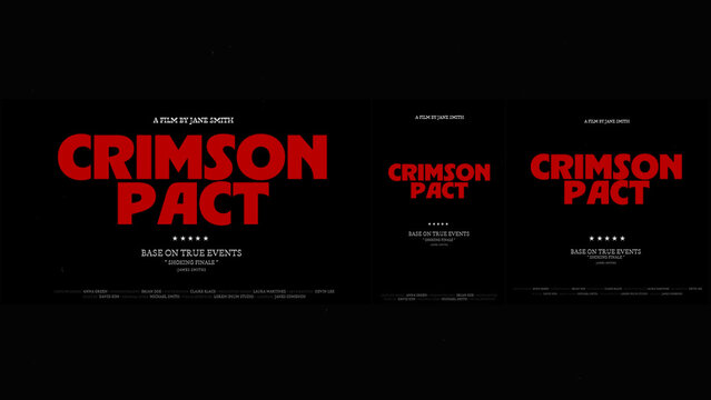 Cinematic Film Title Card, Movie Poster Typography Overlay 83 | Fully Modular Editable Layouts & Easy Text Animator Control to Create Custom Text Animations Without KeyFrames 