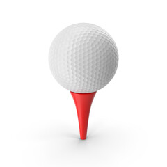 golf ball on tee Isolated on transparent background, PNG