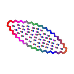 Fototapeta premium Bitter gourd line gradient icon