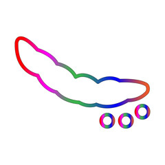 Cluster beans line gradient icon