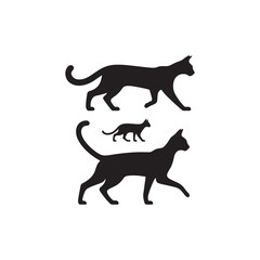 Elegant Savannah Cat Silhouette Vector Design – Exotic Hybrid Feline Outline Illustration Featuring Graceful Posture, Spotted Coat Detail, and Sleek Form for Artistic, Decorative, and Branding Use.
