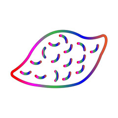 Sweet potato line gradient icon
