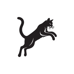 Elegant Savannah Cat Silhouette Vector Design – Exotic Hybrid Feline Outline Illustration Featuring Graceful Posture, Spotted Coat Detail, and Sleek Form for Artistic, Decorative, and Branding Use.
