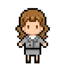 ドット絵のビジネスウーマン