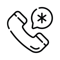 A well crafted linear style icon of recuse call help