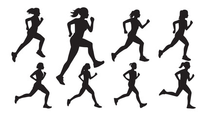 Running Silhouettes Images