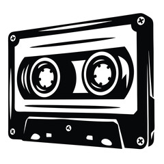 Vintage Cassette Tape Retro Music Audio Analog Technology 80s 90s Nostalgia Graphic Design