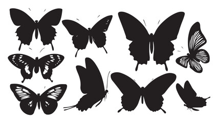Butterfly Silhouettes Clipart