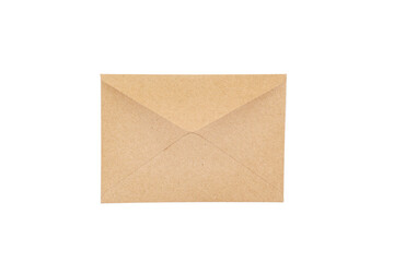 Brown kraft envelope on a white background.
