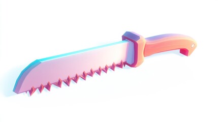 3D rendered saw