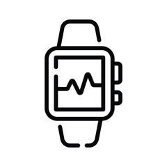 Get this amazing outline icon of health tracker device