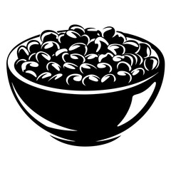 A Bowl of Black Beans Delicious and Nutritious Healthy Food