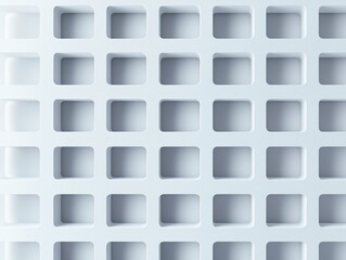 Textured White Grid Pattern with Square Openings on Smooth Surface