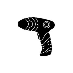 creative details Outline silhouette Barcode read icon vector illustration