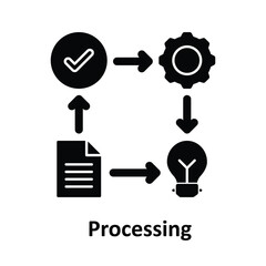 Processing Vector icon which can easily modify or edit