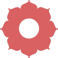 Flower Icon Design PNG – Elegant Floral Symbol with Transparent Background, Simple Flower Illustration