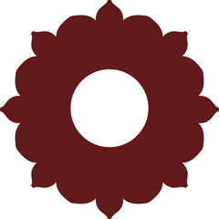 Flower Icon Design PNG – Elegant Floral Symbol with Transparent Background, Simple Flower Illustration