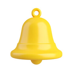 Notification Icon: A sleek, vibrant 3D-rendered bell, symbolizing alerts and reminders, stands out against the space