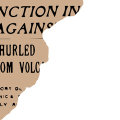  Ripped Brown Newspaper Element