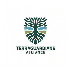 Alliance logo protecting the earth with symbolic tree shield emblem