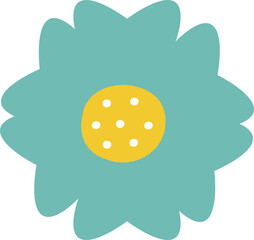 Flower Icon Design PNG – Elegant Floral Symbol with Transparent Background, Simple Flower Illustration
