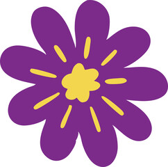 Flower Icon Design PNG – Elegant Floral Symbol with Transparent Background, Simple Flower Illustration